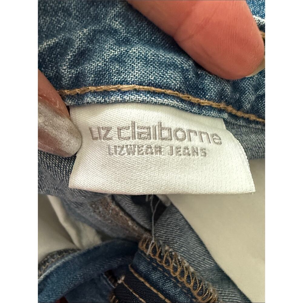Vintage 90s/Y2K Liz Claiborne Blue Jean Baby Classic Preppy Denim Midi Skirt - Picture 3 of 4